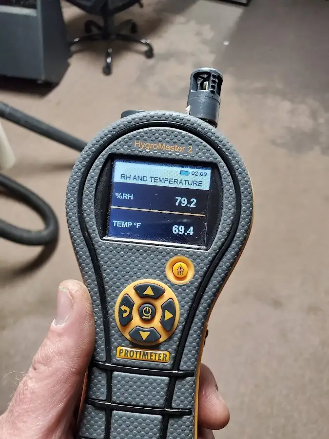 Moisture meter humidity assessment for Fire & Smoke Damage Restoration in Schertz